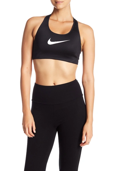 Shop Nike Victory Shape Dri-fit Sports Bra In Black/white