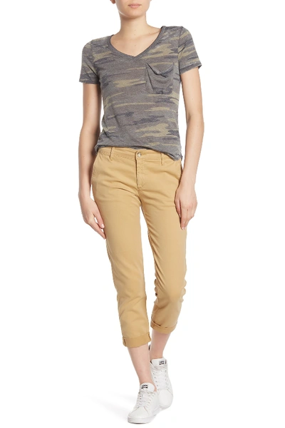 Shop Ag Caden Crop Twill Trousers In Hay Bale