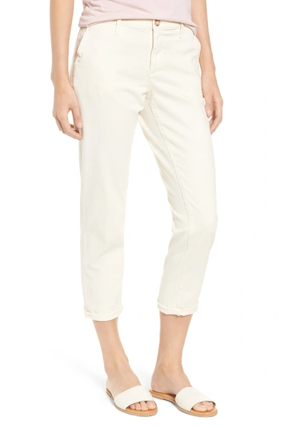 Shop Ag Caden Crop Twill Trousers In Misty Morning