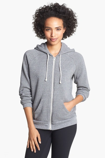 Shop Alternative Adrian Zip Hoodie In Eco Grey