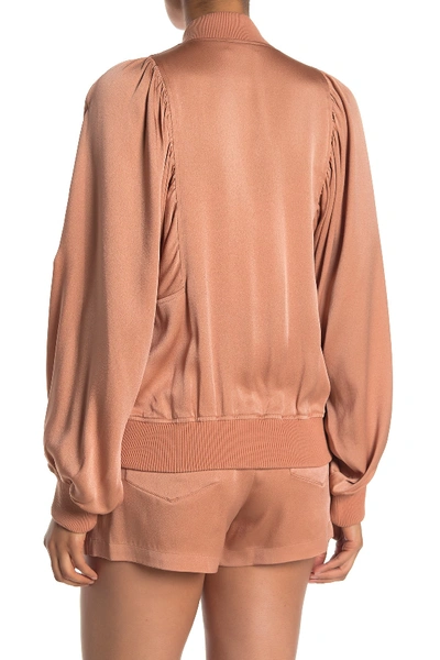 Shop A.l.c Kelly Balloon Sleeve Bomber In Rose