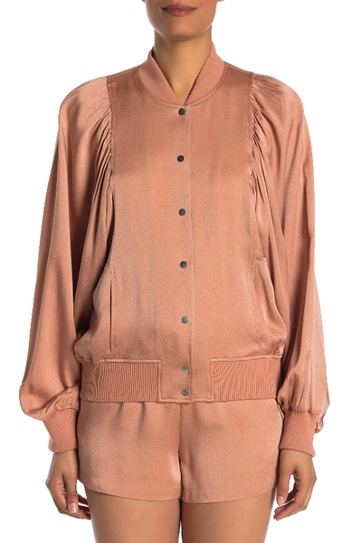 Shop A.l.c Kelly Balloon Sleeve Bomber In Rose