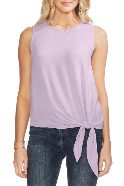 Shop Vince Camuto Sleeveless Tie Front Blouse In Wisteria