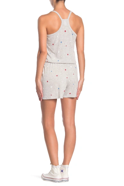 Shop Alternative Star Print Square Neck Romper In Oatmeal Multi Dreamy Stars