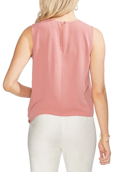 Shop Vince Camuto Sleeveless Tie Front Blouse In Sahara Sun