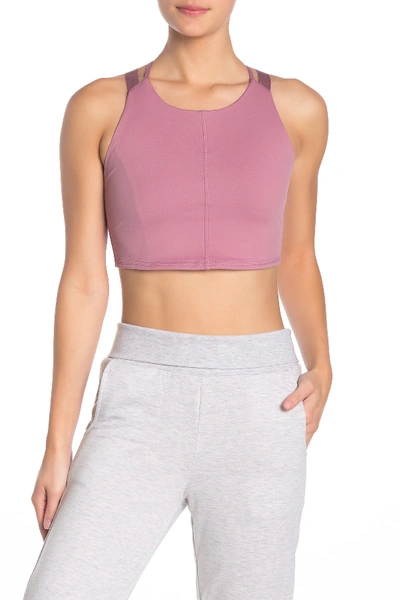 Shop Free People Mantra Strappy Back Crop Top In Raspberry