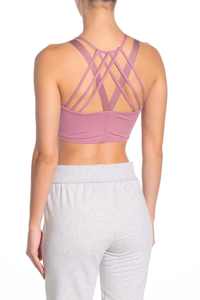 Shop Free People Mantra Strappy Back Crop Top In Raspberry