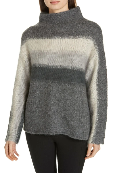 Shop Rag & Bone Holland Stripe Long Sleeve Silk Blend Sweater In Chr