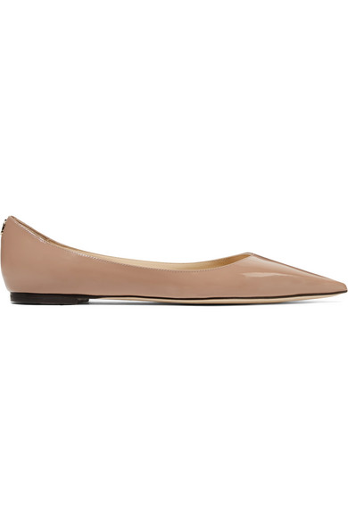 Jimmy Choo Love Flat Patent Leather Ballet Flats In Antique Rose | ModeSens