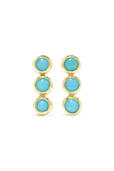 Shop Jennifer Meyer 18-karat Gold Turquoise Earrings