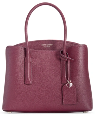 Shop Kate Spade New York Small Margaux Satchel In Cherrywood/gold