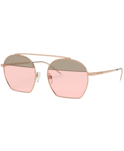Shop Emporio Armani Sunglasses, Ea2086 56 In Rose Gold/light Pink