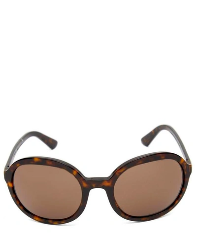 Shop Prada Oversized Round Tortoiseshell Sunglasses In Brown