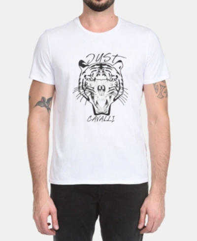 Shop Just Cavalli Men's Tiger Graphic T-shirt In White