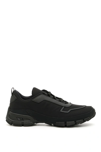 Shop Prada Nylon Sneakers In Nero (black)