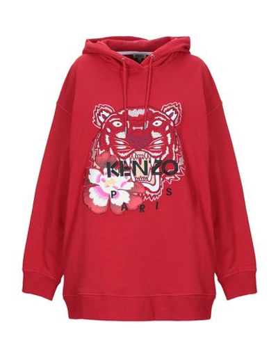 Shop Kenzo Hooded Sweatshirt In Red