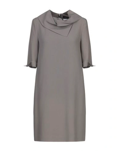 Shop Emporio Armani Short Dress In Lead
