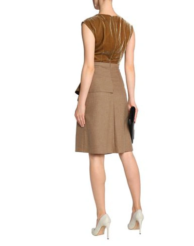 Shop Vionnet Knee-length Dress In Khaki
