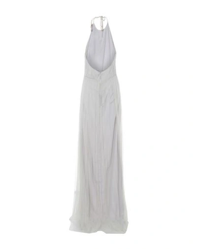 Shop Atos Lombardini Long Dress In Light Grey