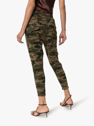 Shop Nili Lotan Nolan Camouflage Print Track Pants In 103 - Brown