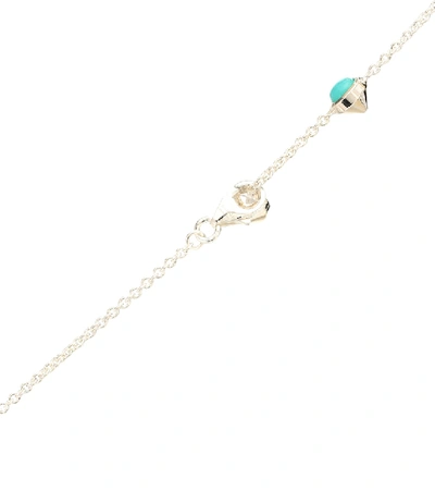 Gucci Double G Mother-of-pearl And Topaz-embellished Sterling Silver Necklace In Silver