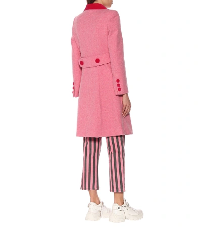 Shop Marc Jacobs The Sunday Best Wool Coat In Pink