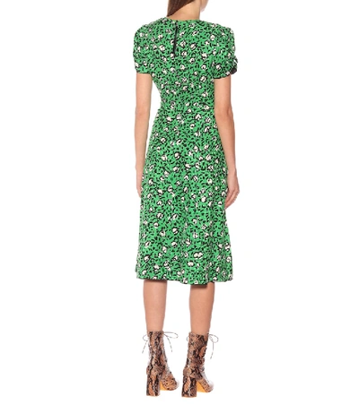 Marc Jacobs The Sofia Loves The 40s Silk Midi Dress In Green