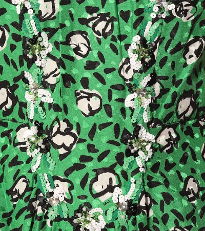 Marc Jacobs The Sofia Loves The 40s Silk Midi Dress In Green
