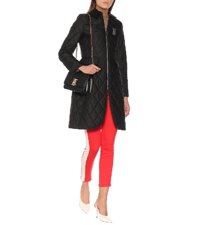 Shop Burberry Ongar Quilted Coat In Black