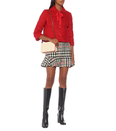 Shop Red Valentino Wool-blend Jacket In Red