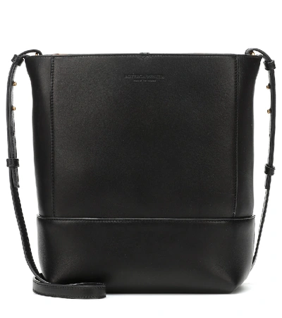 Shop Bottega Veneta Leather Shoulder Bag In Black
