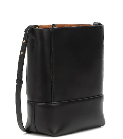 Shop Bottega Veneta Leather Shoulder Bag In Black