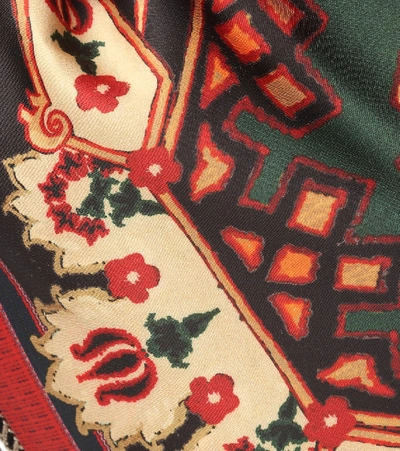 Shop Etro Printed Satin Rucksack In Multicoloured