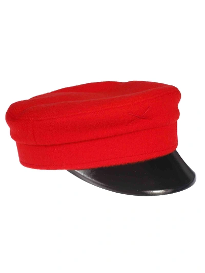 Shop Ruslan Baginskiy Stitch Detail Hat In Red