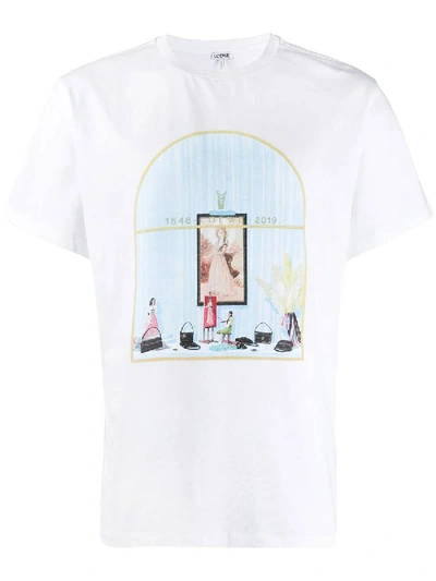 Shop Loewe Window Painting T-shirt In White