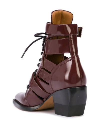 Shop Chloé Red Rylee Ankle Boots