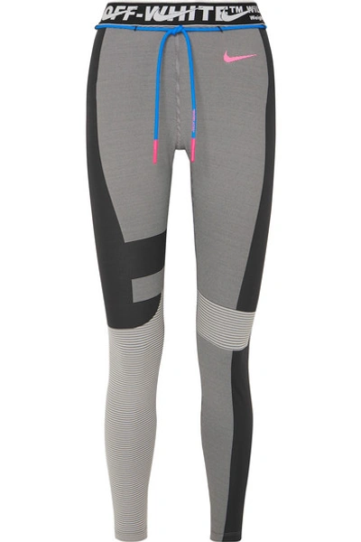 Nike + Off-white Nrg Easy Run Printed Paneled Leggings In Oil Grey/ Vast  Grey | ModeSens