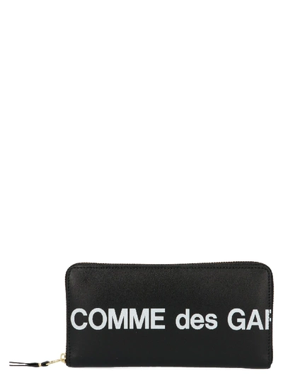 Shop Comme Des Garçons Huge Logo Wallet In Black