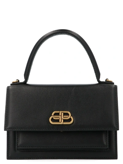 Shop Balenciaga Sharp Bag In Black