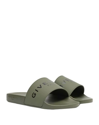 Shop Givenchy Sandals In Military Green