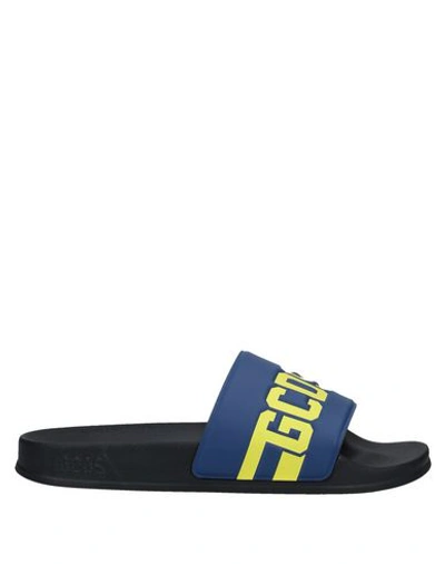 Shop Gcds Sandals In Dark Blue