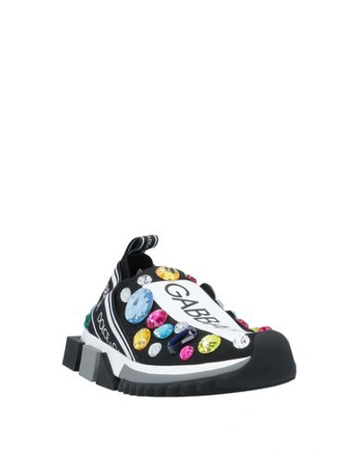 Shop Dolce & Gabbana Woman Sneakers Black Size 5.5 Polyester, Polyamide, Elastane, Viscose, Cotton