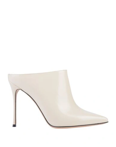 Shop Sergio Rossi Mules In Ivory
