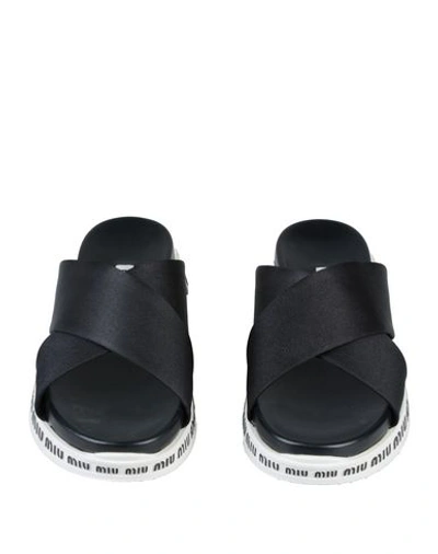 Shop Miu Miu Sandals In Black