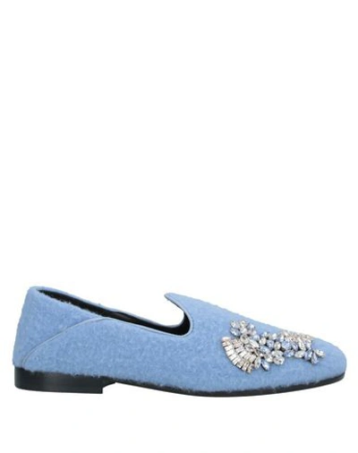 Shop Jucca Loafers In Pastel Blue