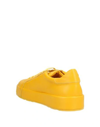 Shop Jil Sander Sneakers In Yellow
