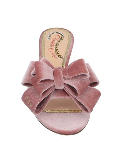 Shop Charlotte Olympia Sandals In Pastel Pink