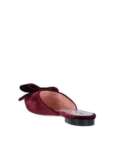 Rochas Mules In Maroon