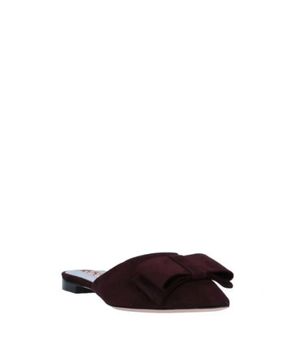 Rochas Mules In Deep Purple