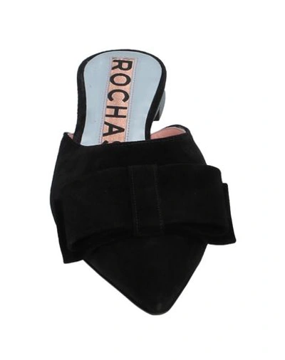 Rochas Mules In Black